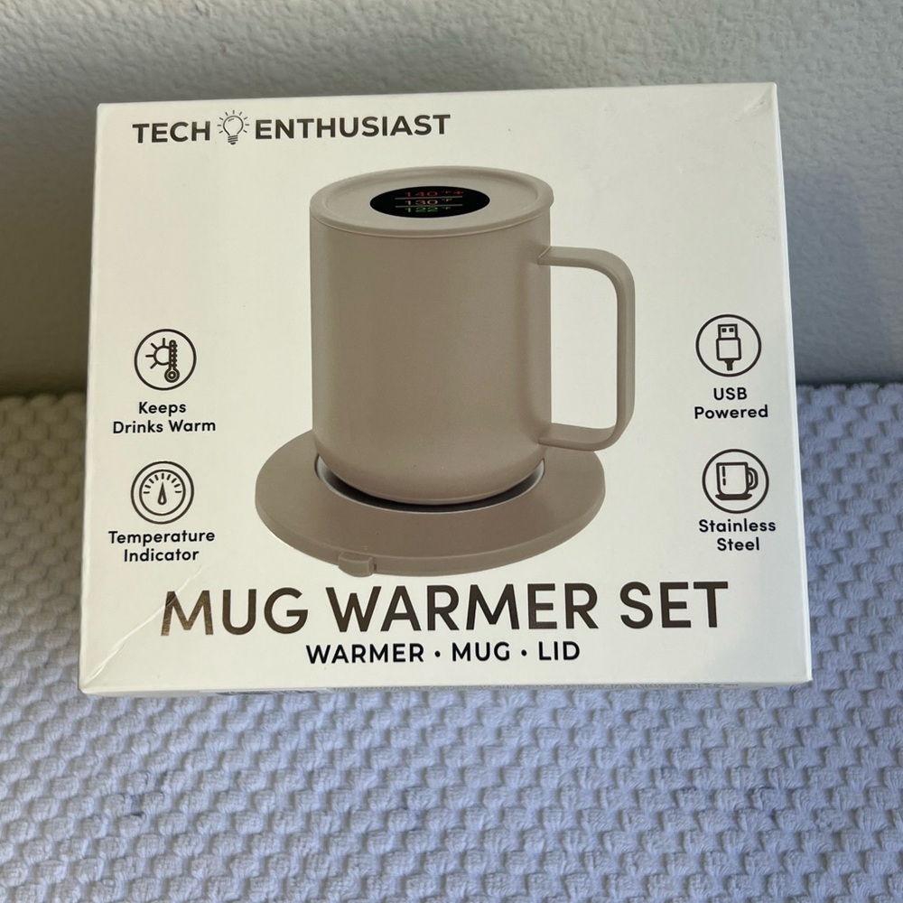Coffee Mug Warmer Set with Travel Lid - Picture 4 of 5
